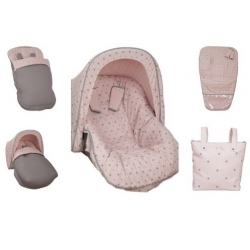 Serie para coche del bebe Little Star de Babyline Atelier en rosa