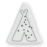 Cojín decorativo triangular INDIAN dibujo de cabaña tipy