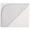 Maxicapa de baño para bebé NARI capucha con topitos azules