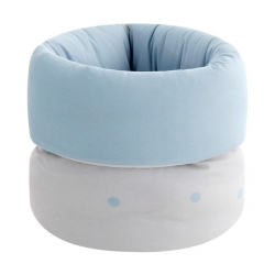 Canastita decorativa para cuna del bebé NARI con topitos azules
