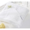 Capa de baño algodón rizo para bebé TOSCANA blanco