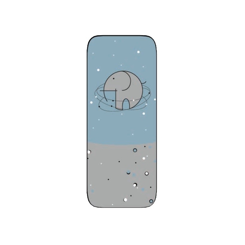 Funda rectangular para silla ligera BLUEPHANT elefante azul y gris