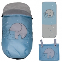 juego para silla paseo BLUEPHANT elefante azul y gris