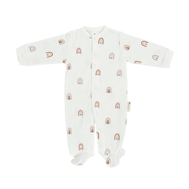 Pijama talla 0 para bebé recién nacido HAPPY DAYS corazones y arcoiris
