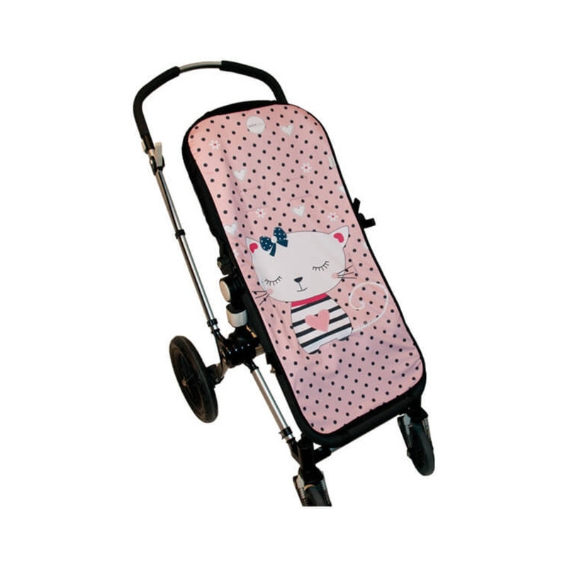 Colchoneta de verano para carrito de pasear GATTINA en color rosa