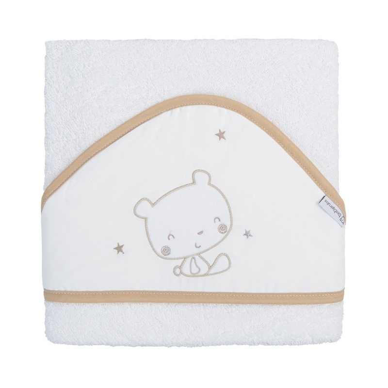 Maxicapa de baño para bebé DOLCE capucha de osito en lino
