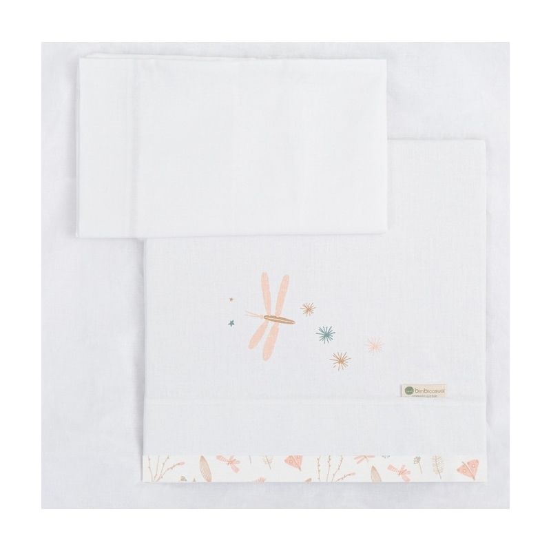 Tríptico sábanas algodón canvas COTTAGE para moisés, minicuna o cuna