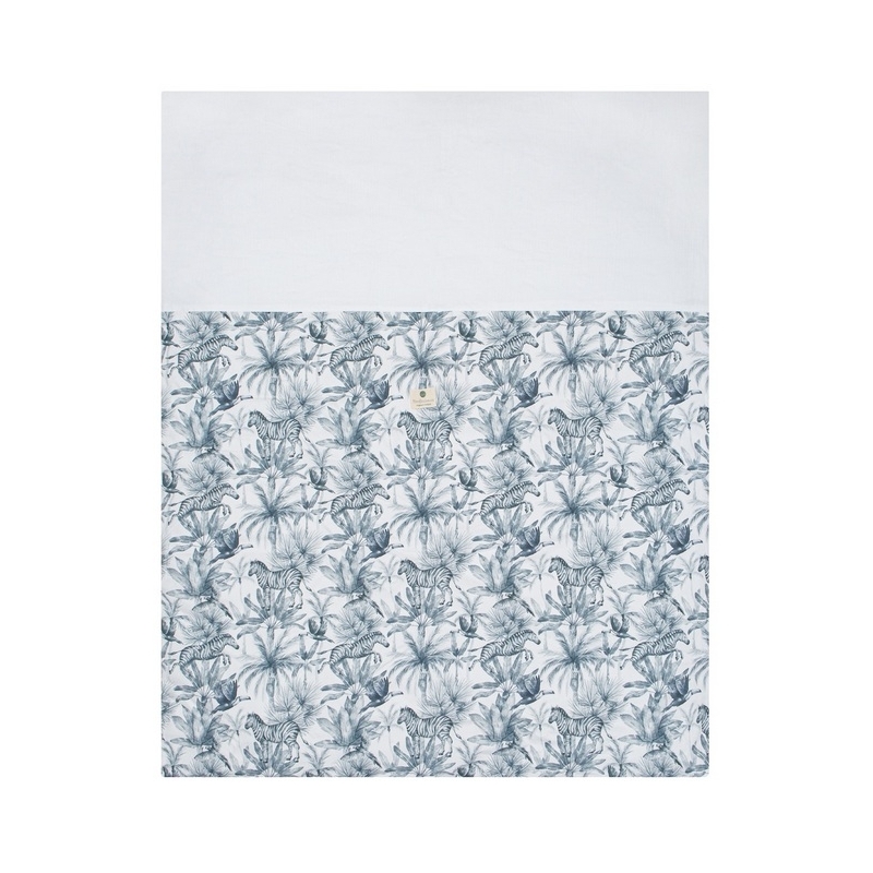 Colcha azul infantil para minicuna de 80x50 cm ZEBRA de marca Casual