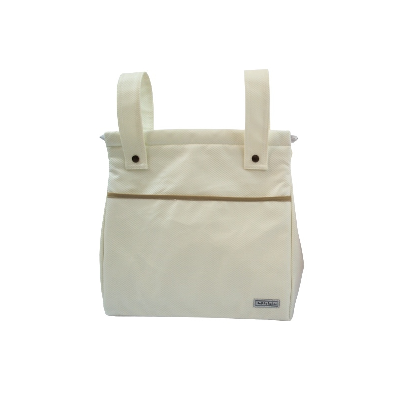 Bolso ligero para silla en tejido piqué BASICS color beige