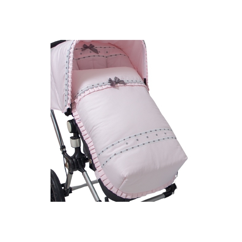 Saco carrito bebé universal CUCADA en piqué creta rosa