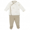 Polaina algodón punto bebé con jubón talla 1 mes BUNNY dibujo conejitos