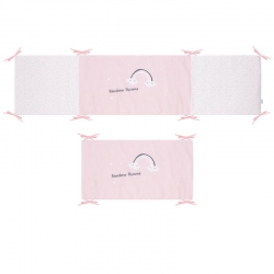 Vestidura minicuna colecho de algodón RAINBOW en rosa