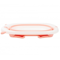 Bañera plástico de viaje para bebé FOLDY color rosa