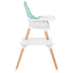 Trona convertible en mesa y silla para bebé MULTI menta bandeja