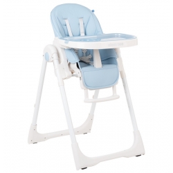 Trona bebé con respaldo reclinable y plegable PASTELLO azul