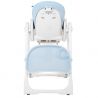 Trona bebé con respaldo reclinable y plegable PASTELLO azul plegado