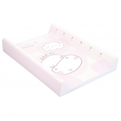 Colchón cambiador plastificado para bebé HIPPO DREAMS color rosa
