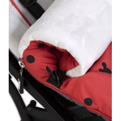 Saco color rojo para silla de pasear MICKEY detalle