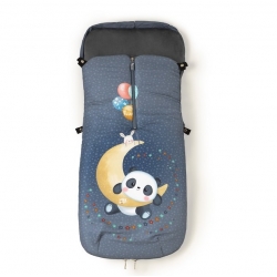 Saco para silla universal PANDA LUNA y estrellas de Interbaby gris