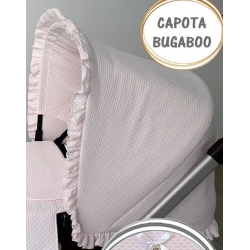 Capota Bugaboo rosa con volante decorativo CASTLETON tejido piqué