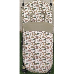 Saco silla bebé dibujo animales RINO talla universal de algodón