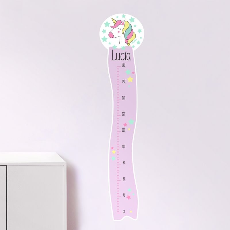 Lienzo personalizado con nombre del bebé UNICORNIO medida 40x30 cm