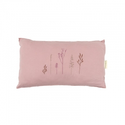 Cojín decorativo para cuna con relleno NIZA flores color rosa