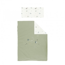 Nórdico reversible color menta TREX dibujo de dinosaurios