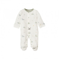 Pijama de algodón y bambú para bebé TREX imagen dinosaurios verdes