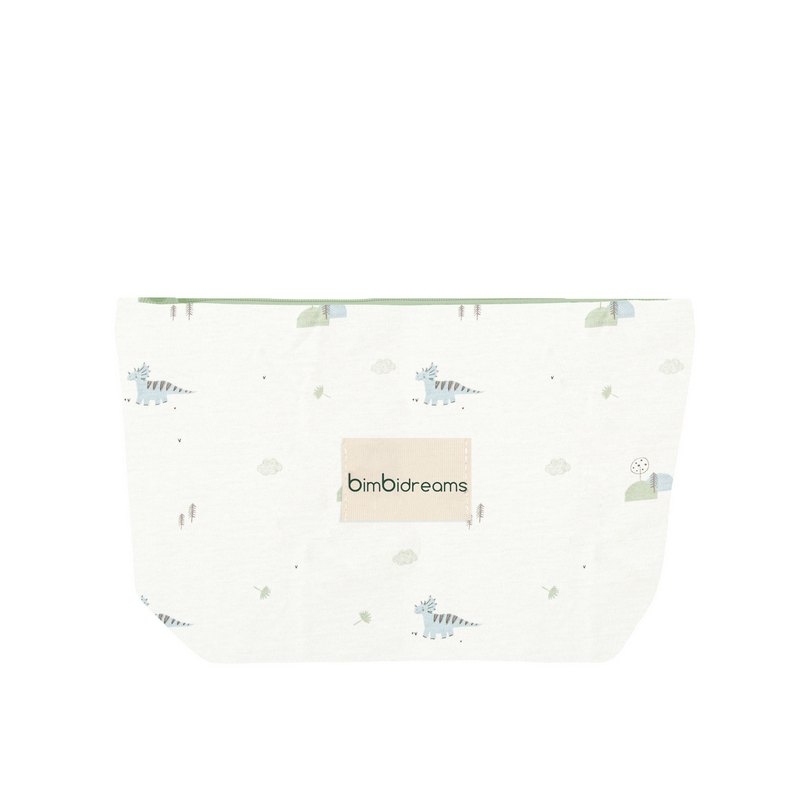 Bolso maternal organizador con asas TREX dibujo dinosaurios verde