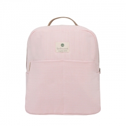 Mochila rosa NATURAL ECO con asas para colgar al carrito