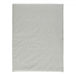 Colcha edredón para minicuna de estrellas COSMOS color gris