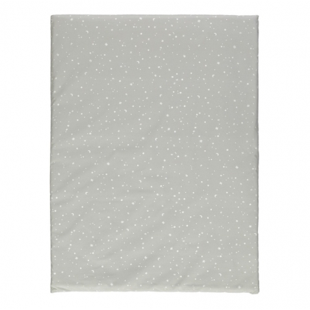 Colcha edredón para minicuna de estrellas COSMOS color gris