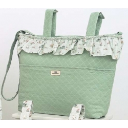 Bolso en color menta para colgar en coche de pasear LITTLE FARM con bolsillo interior