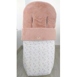 Saco de invierno para silla AINSA reverso de pelo fino color rosa