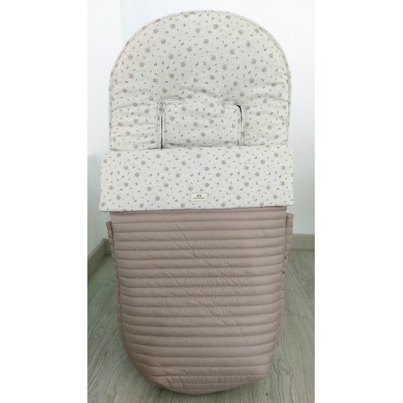 Saco acolchado para carrito universal LAVANDA cubrepiés desmontable en funda