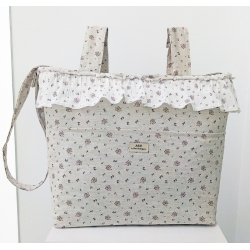 Bolso blanco con estampado de espigas LAVANDA para cochecito de paseo