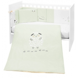 Conjunto nórdico con sábana, almohada y chichonera SLEEPY SHEEP en algodón 100