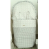 Saco de silla universal para pasear CLEO flores y cuadraditos gris