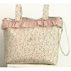 Bolso de flores en color rosa para cochecito de niña CAMILLE ligero y resistente