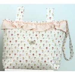 Bolso talega con estampado PALMERAS rosa para cochecito del bebé