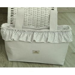 Bolso organizador gris de carrito MAREA con asas, cremallera y bolsillo