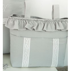 Bolso organizador de paseo gris MOULINE con bolsillos y cremallera