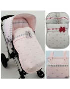 Textil para carrito BLUME con bordado flores - La Cuna de mi Bebé