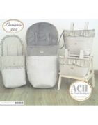 Vestiduras para carrito de paseo LUNARES en gris - La Cuna de mi Bebé